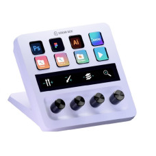 Elgato Stream Deck + White - Studio Controller with LCD Keys, Dials, and Touch Strip for Post Production in Adobe Premiere Pro, Photoshop, DaVinci Resolve, Final Cut Pro - Workflow Automation